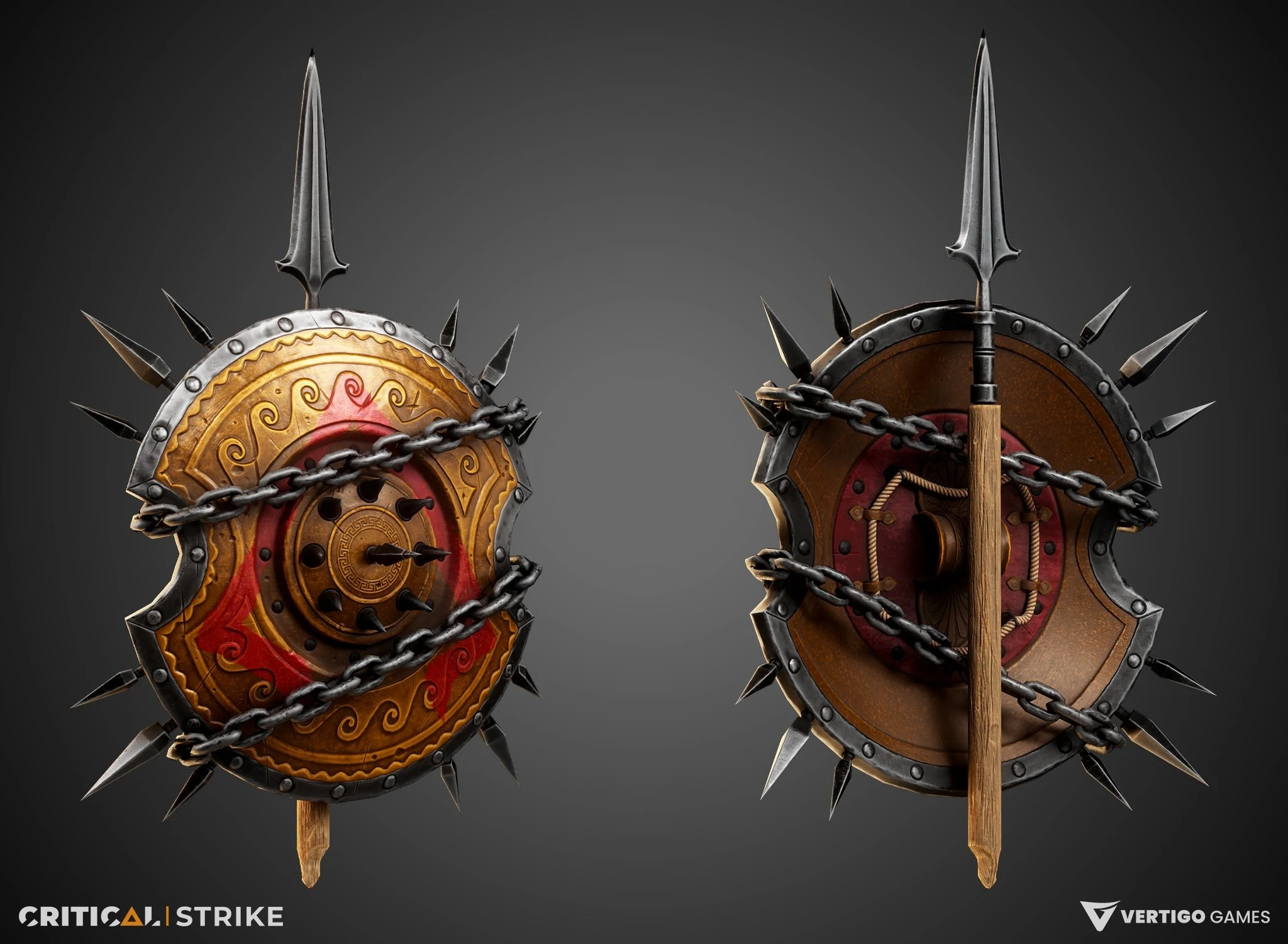 Hero's Shield front and back render