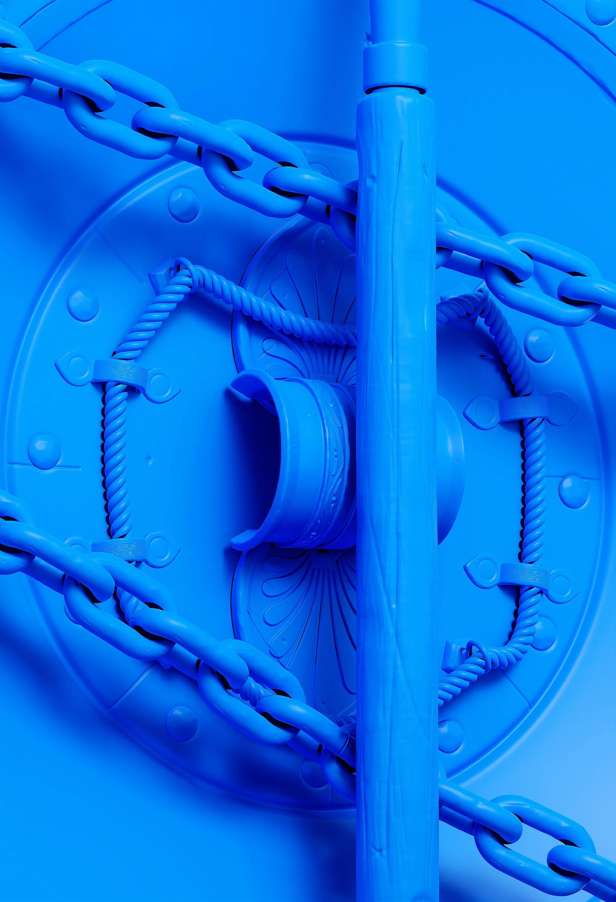 Hero's Shield high-poly clay close-up